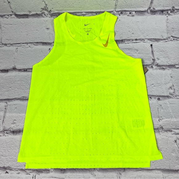 Nike Tops - Nike Aeroswift Running Singlet Tank Volt Neon Green Womens CZ9385 Large NEW